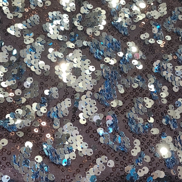 As You Wish Strapless Sequin Black/Blue Dress | Size Small - Picture 6 of 14